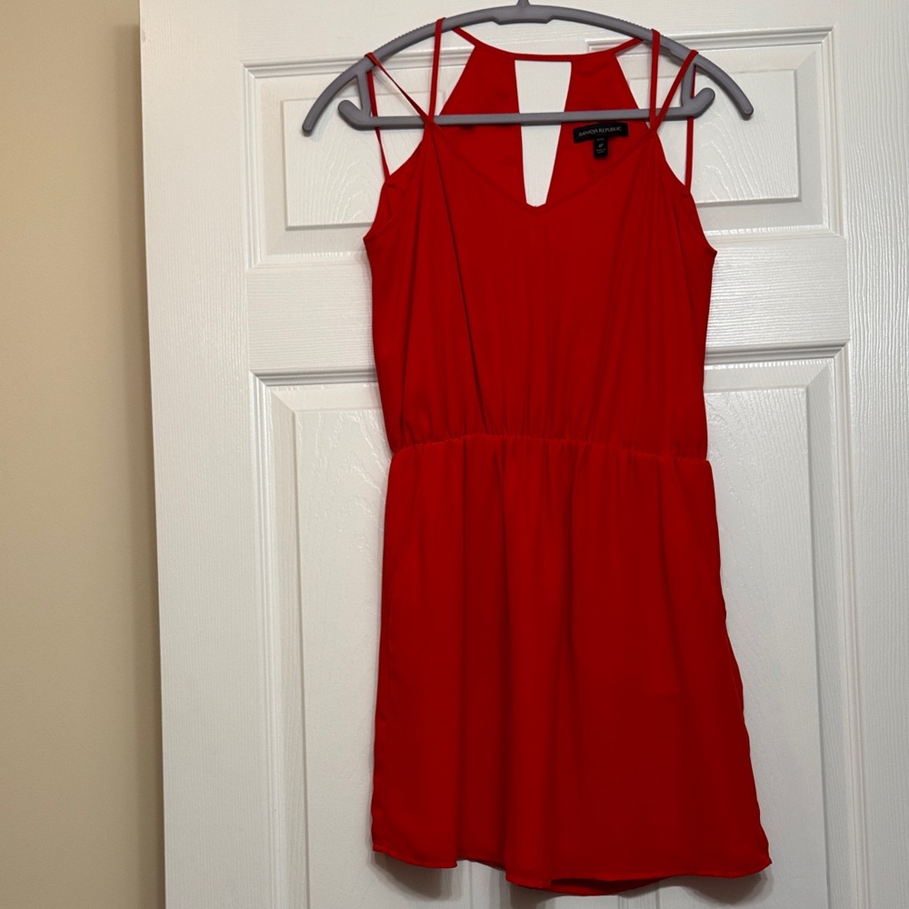 Banana Republic Vibrant Red Dress